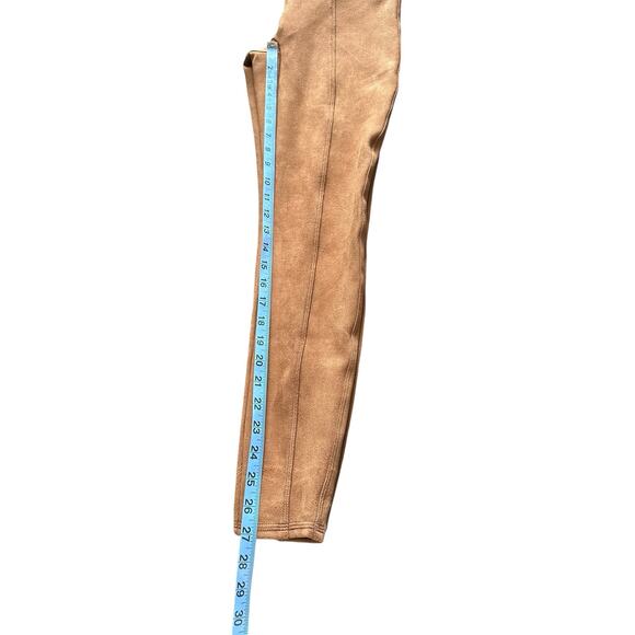 Spanx Brown Casual Pull On Stretch Slimming Faux Suede Leggings Size Medium - Picture 14 of 15